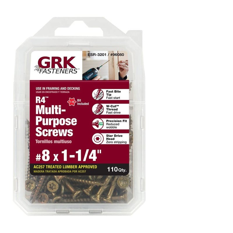 GRK Fasteners 96080 R4#8 x 1-1/4" Screws 110CT - Image 2